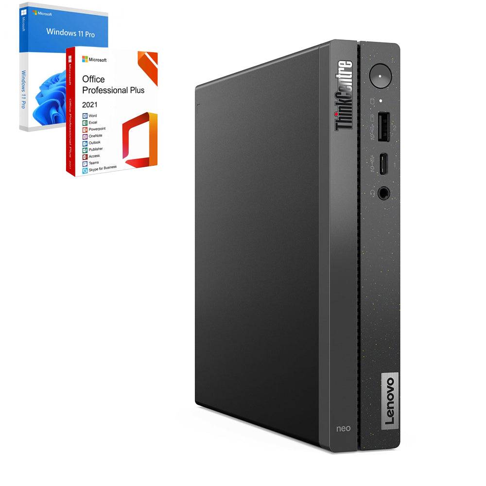 Lenovo ThinkCentre Neo 50q Gen 4 Tiny con Intel Core i5, Windows 11 Pro e Office 2021. Mini PC compatto con opzioni di RAM fino a 32GB e SSD fino a 1TB. Lenovo ThinkCentre Neo 50q Gen 4 Tiny con Intel Core i5, Windows 11 Pro e Office 2021. Mini PC compatto con opzioni di RAM fino a 32GB e SSD fino a 1TB.